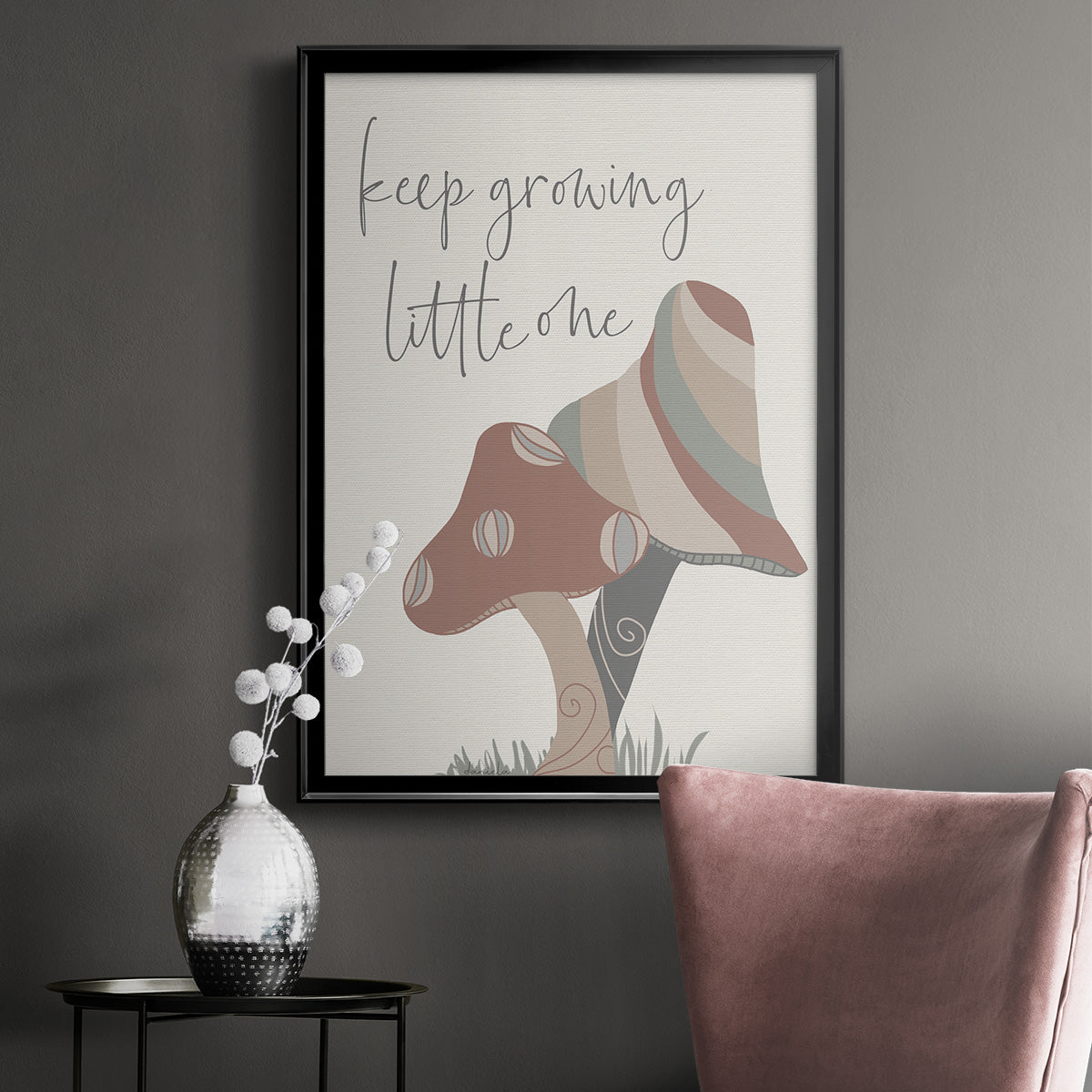 Keep Growing - Modern Framed Canvas Print