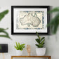 Bordered Map of Australia - Modern Framed Art Print