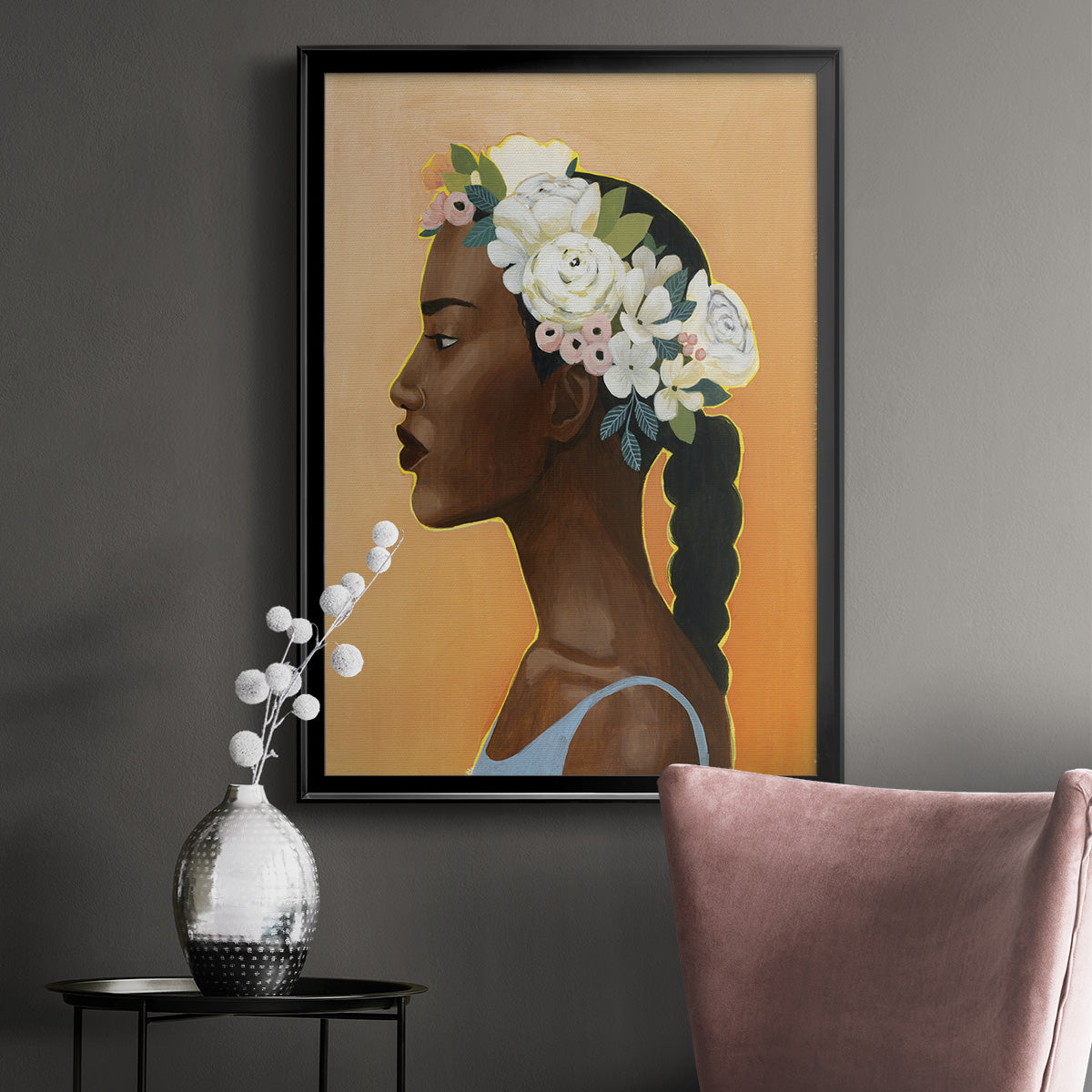 Modern Laurel II - Modern Framed Canvas Print