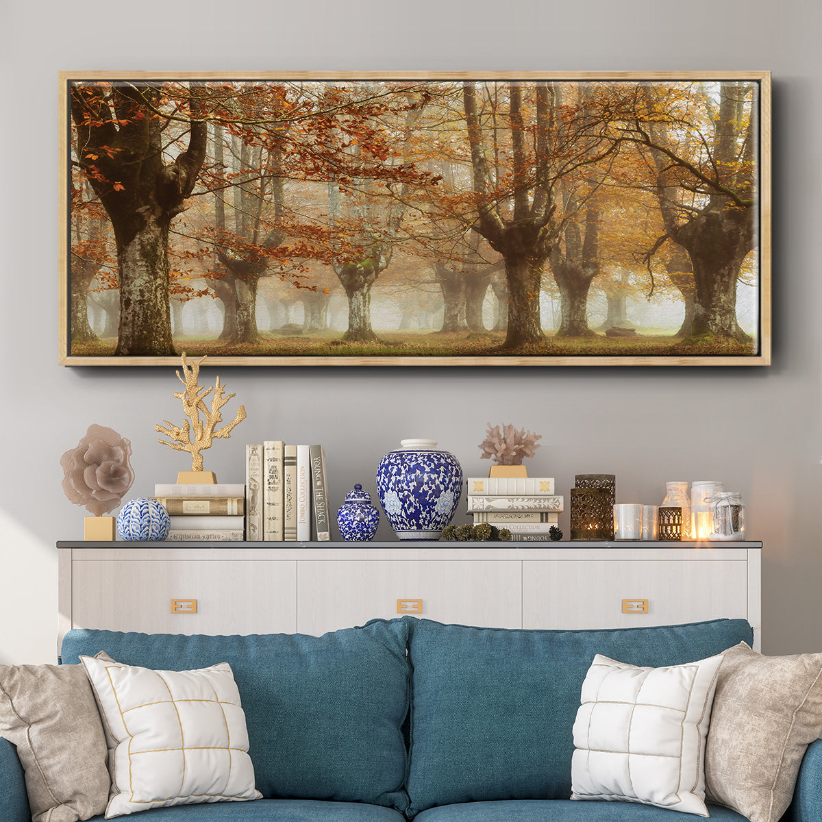Misty Pan - Floater Framed Canvas Print