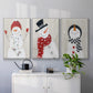 Snowman - Framed Premium Gallery Wrapped Canvas L Frame 3 Piece Set - Ready to Hang