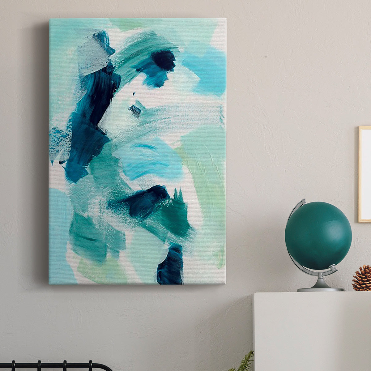 Teal Composition I - Canvas Art Print