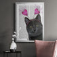 Black Cat Valentines - Modern Framed Canvas Print