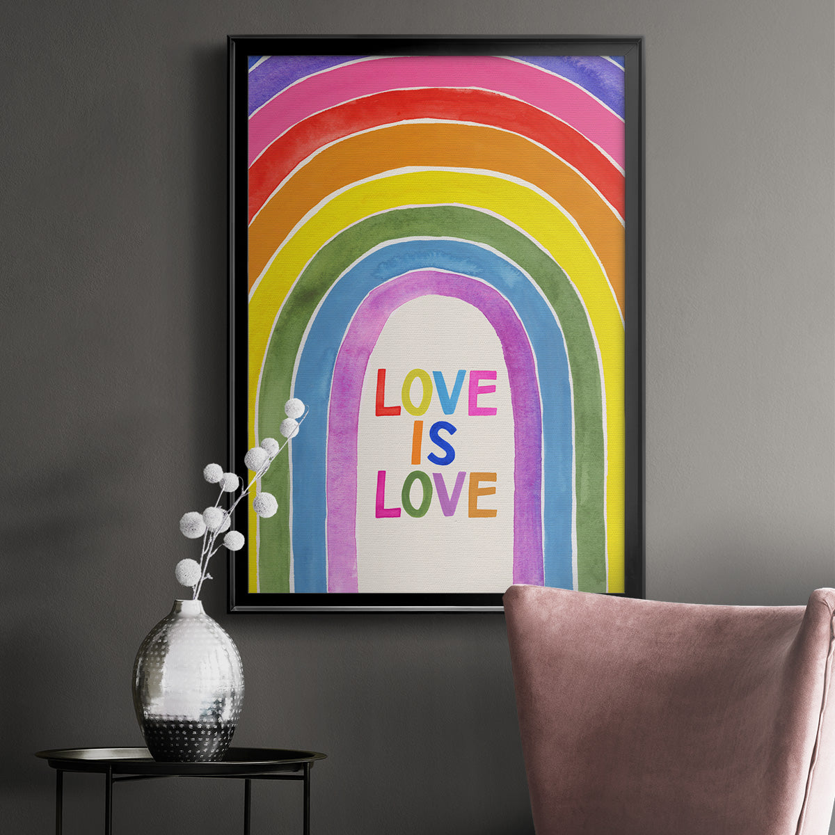 Love Loudly Collection B - Modern Framed Canvas Print