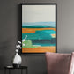 Aqua and Orange I - Modern Framed Canvas Print