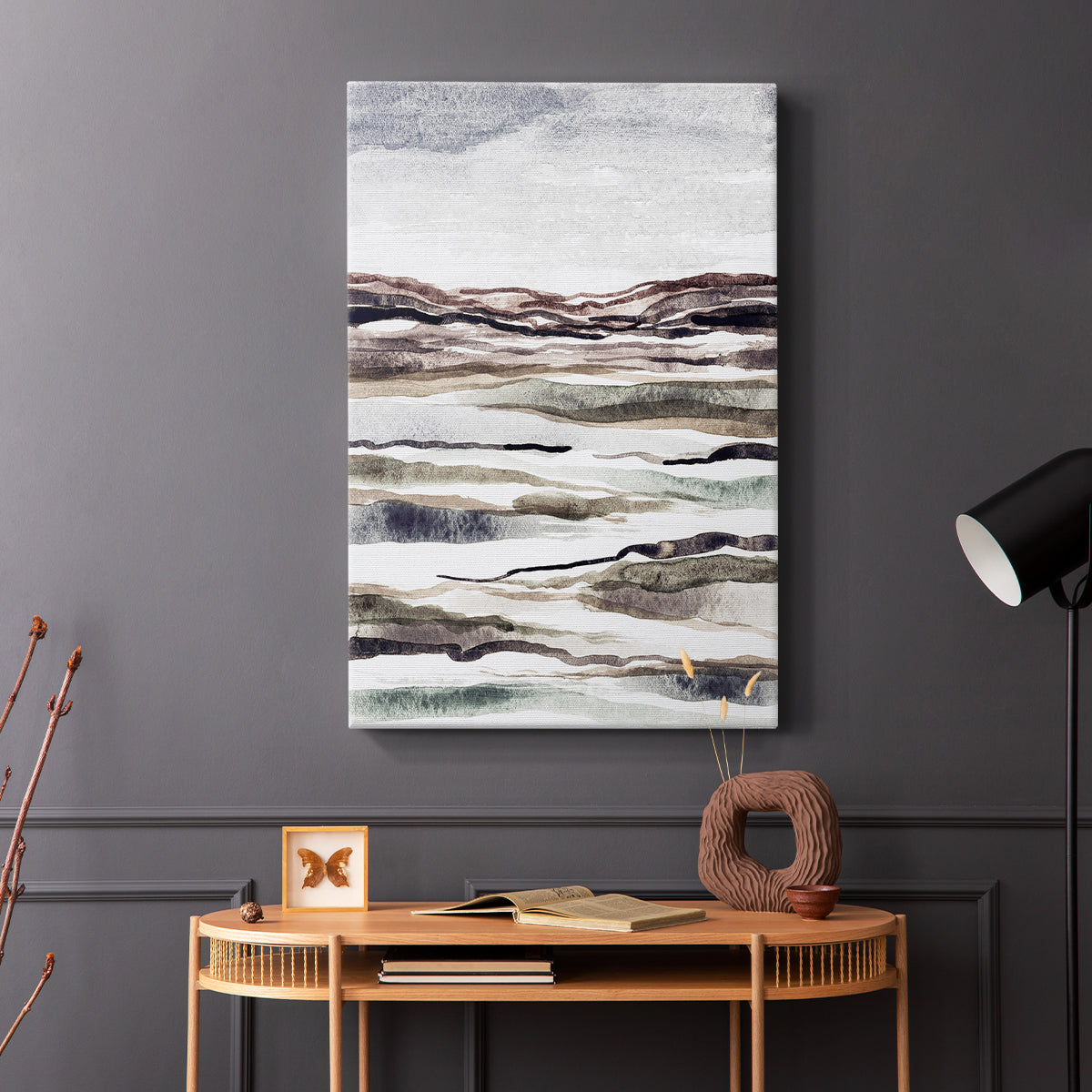 Muted Earth Layers II - Canvas Art Print