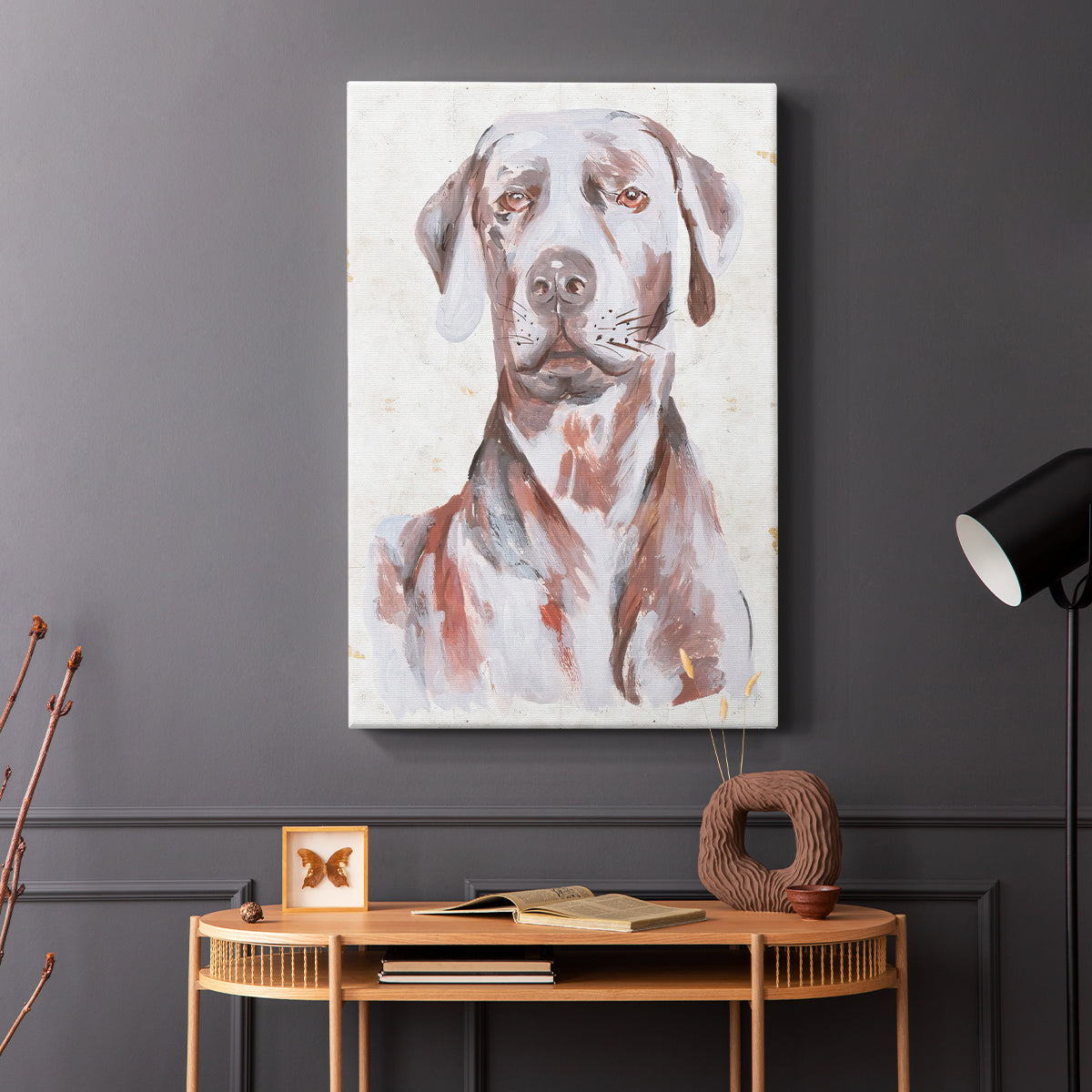 Sitting Dog I - Canvas Art Print