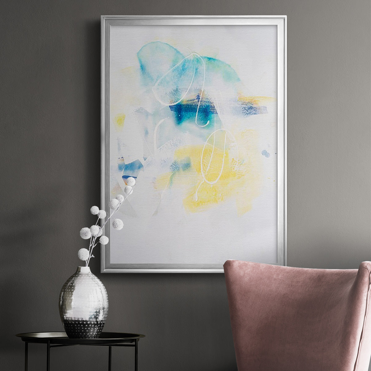Spacial II - Modern Framed Canvas Print