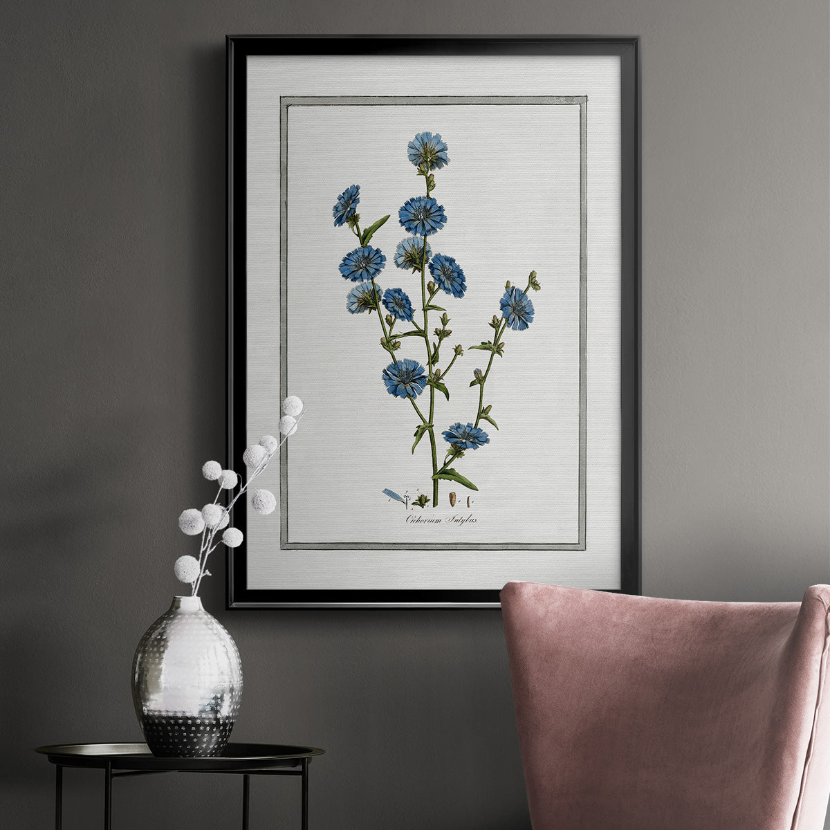 Soft Botanical I - Modern Framed Canvas Print