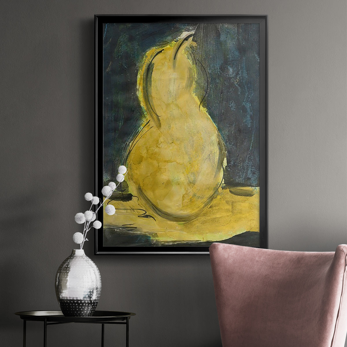 Urban Pear II - Modern Framed Canvas Print