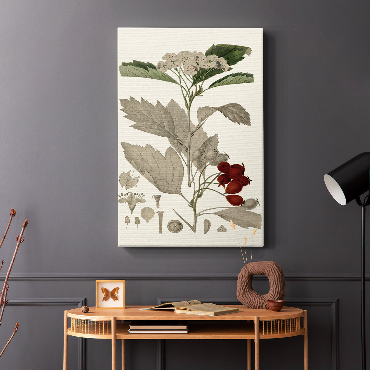 Leaves & Berries I - Canvas Art Print