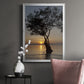 Sunset Silhouette - Modern Framed Canvas Print