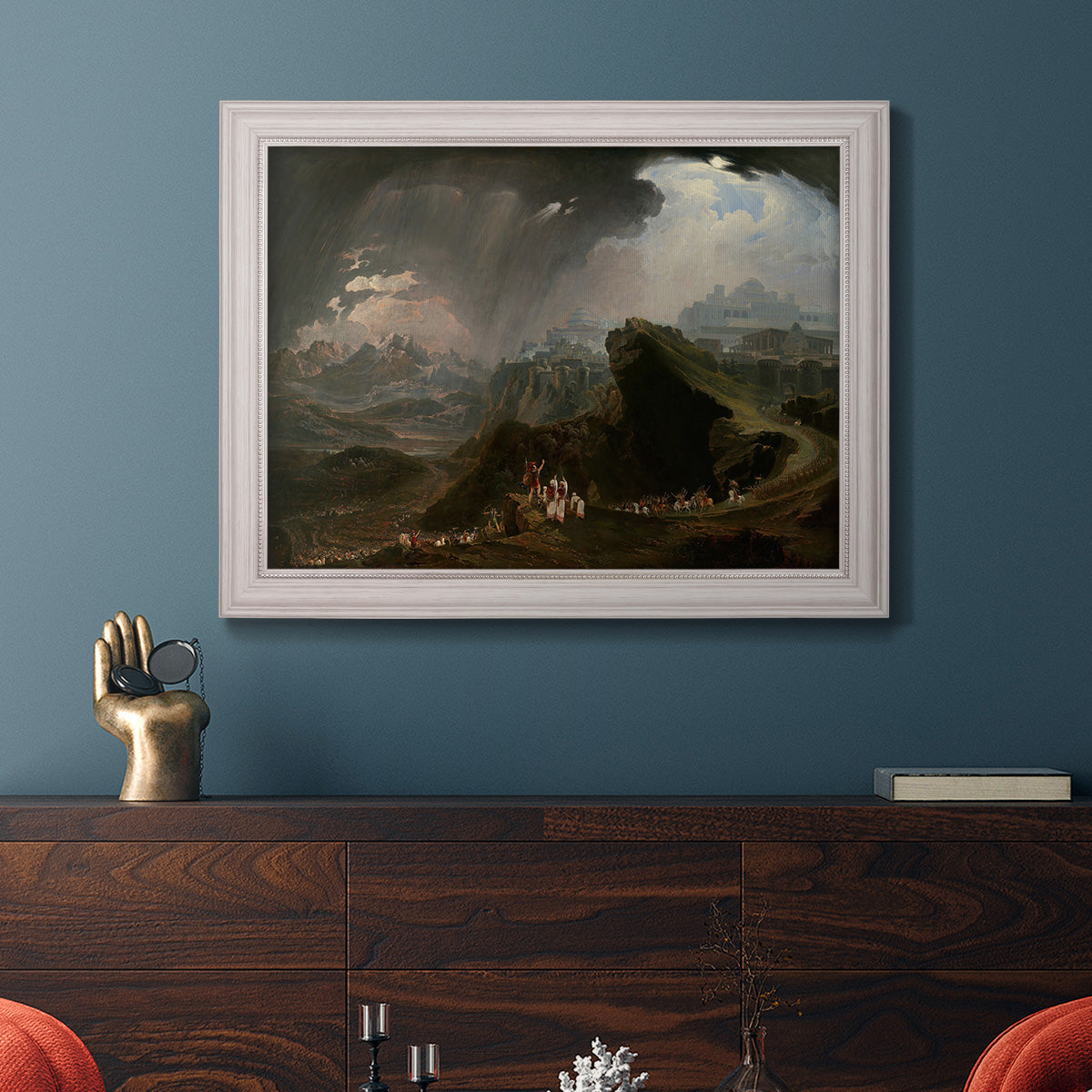 Joshua Commanding the Sun to Stand Still upon Gibeon - Ornate Framed Canvas Print