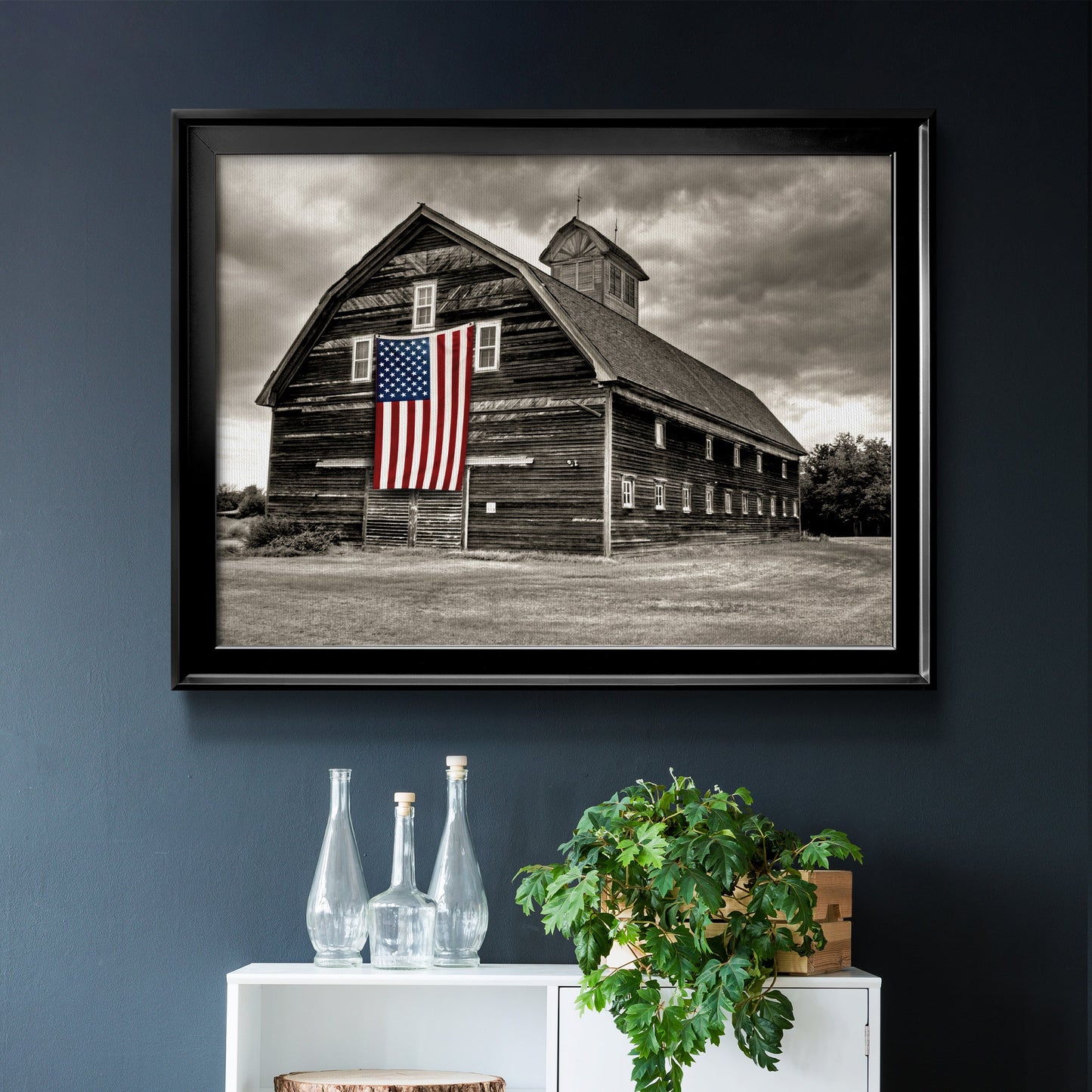 Modern Barn III - Modern Framed Canvas Print