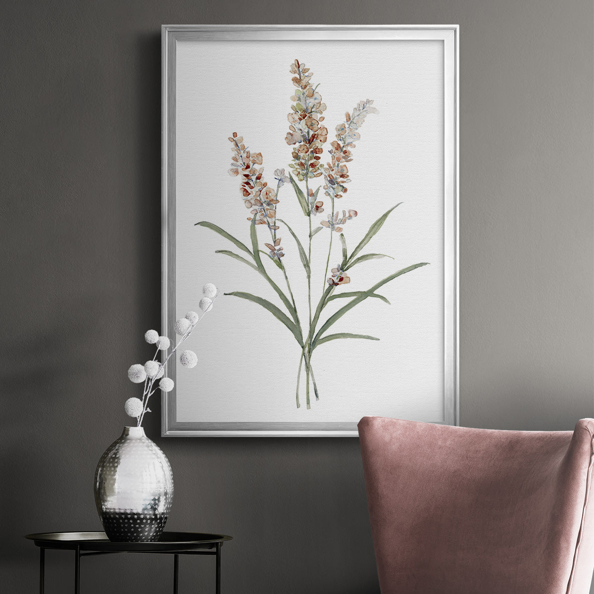 Dainty Botanical I - Modern Framed Canvas Print