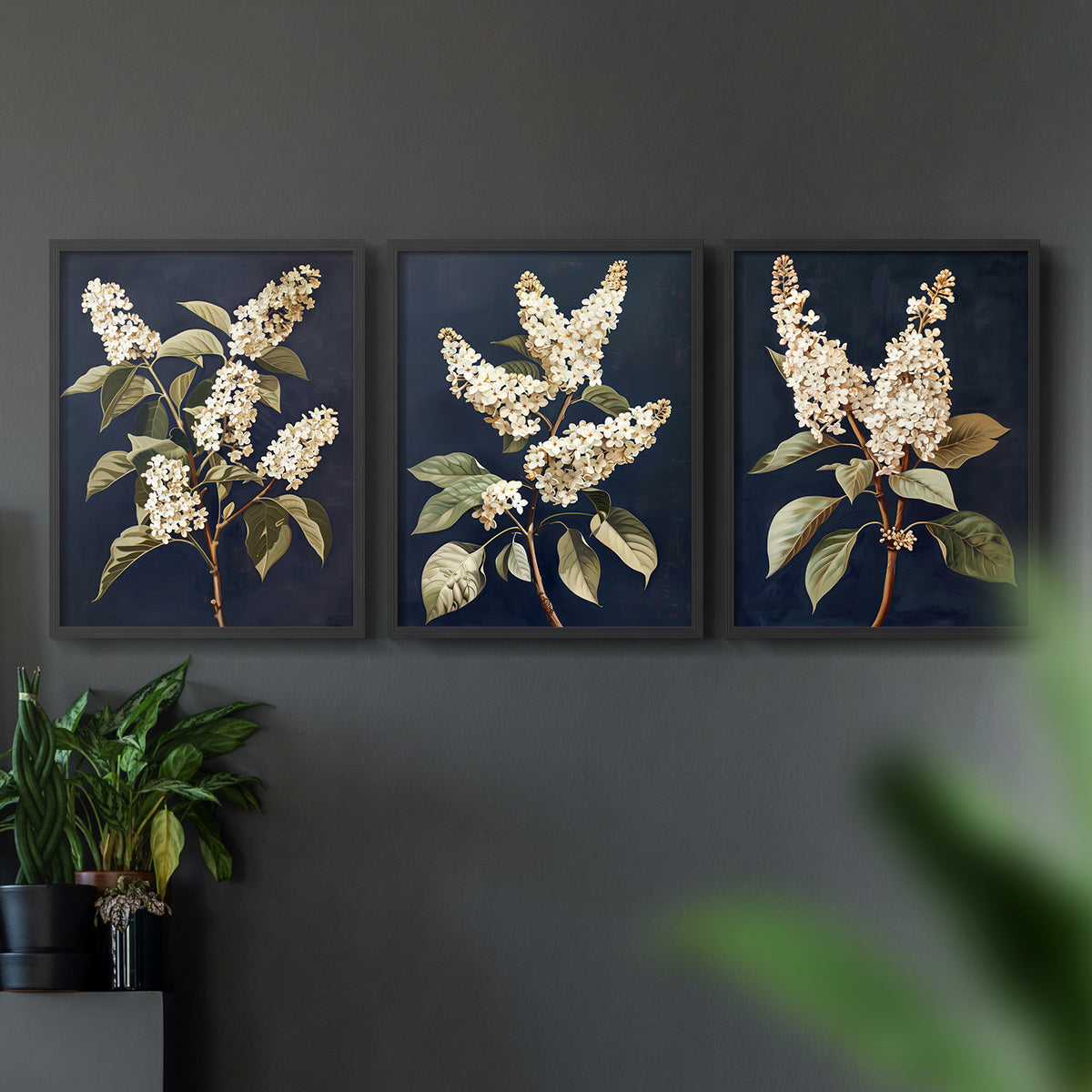 Floral Study Series LII - Restickable Framed Art Set