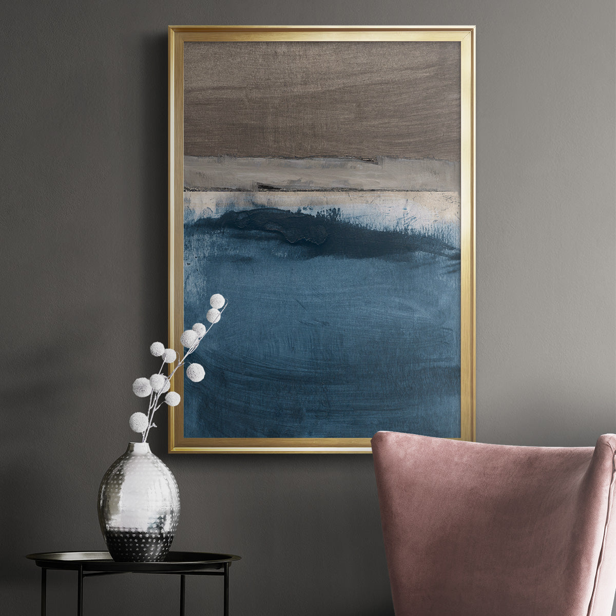 Midnight Sky - Modern Framed Canvas Print