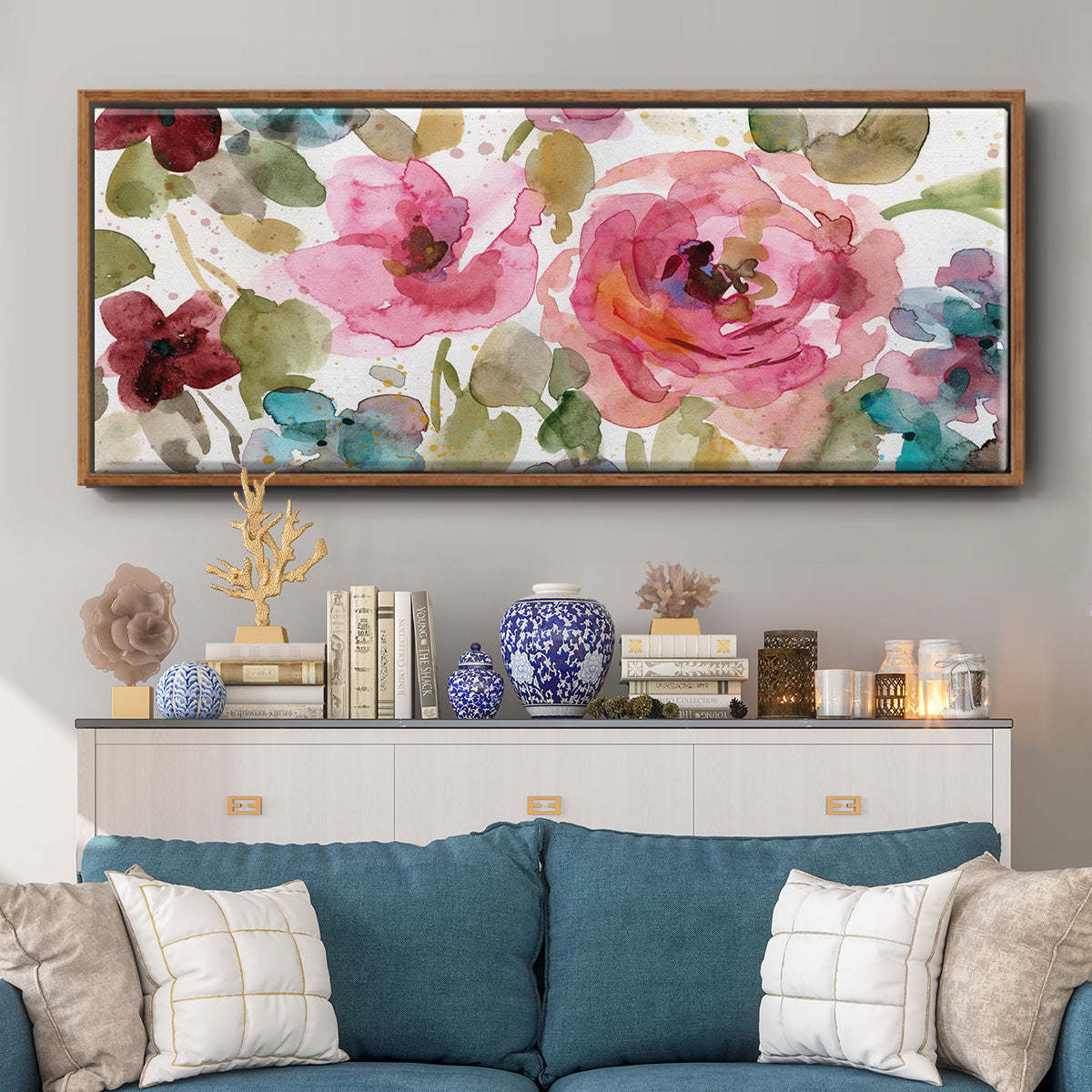 Garden Palette I - Floater Framed Canvas Print
