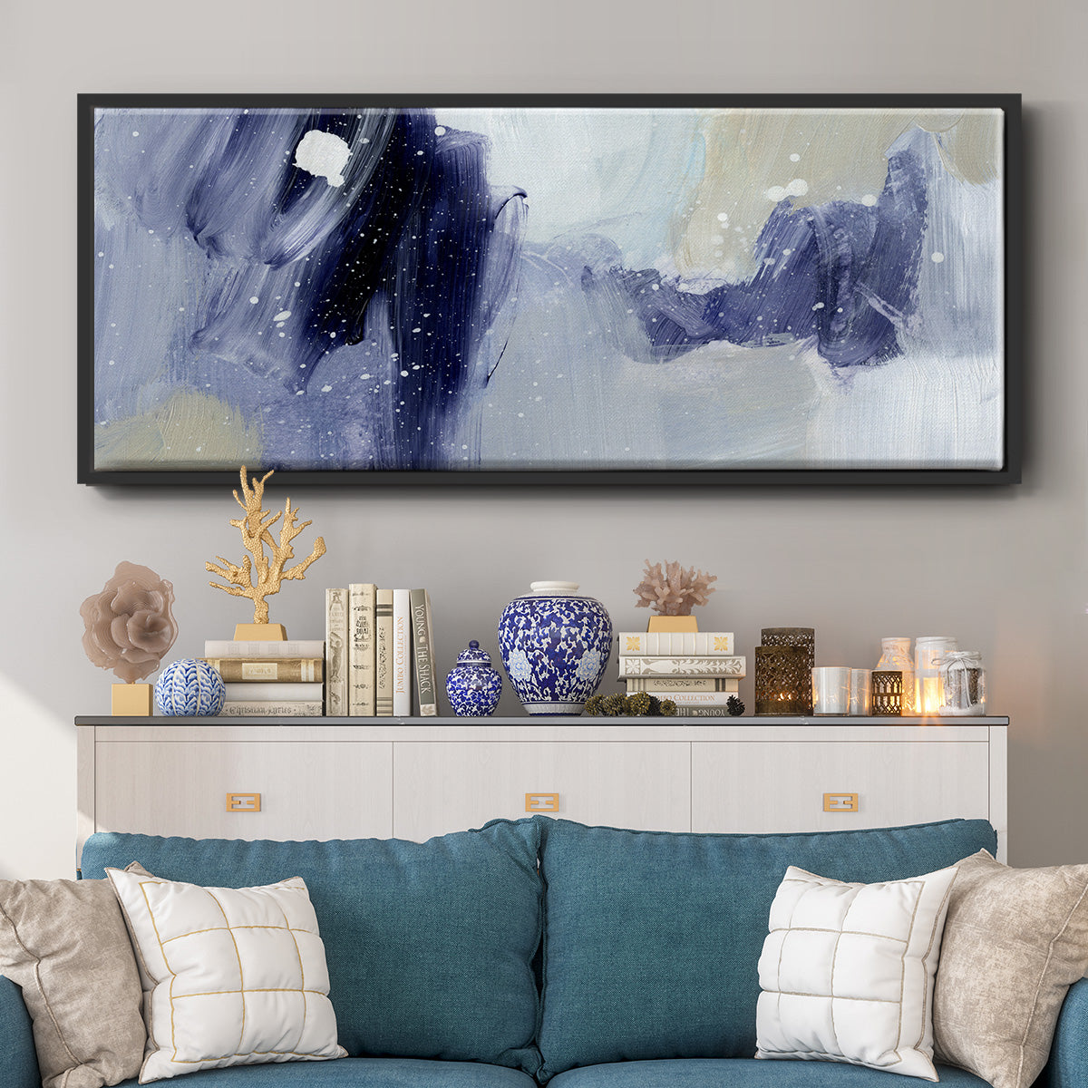 Sky Break I - Floater Framed Canvas Print