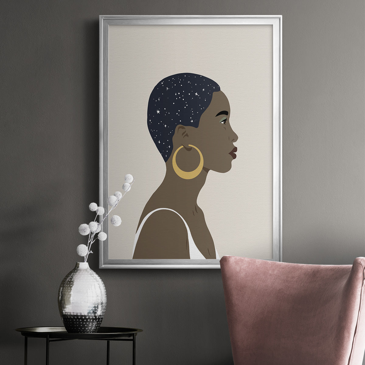 Heavenly Hair IV - Modern Framed Canvas Print