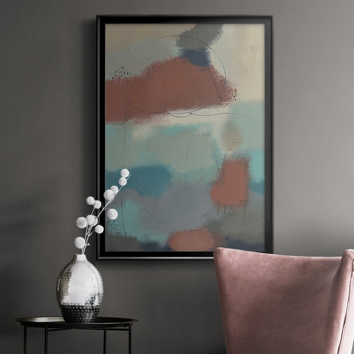 Floating By II - Modern Framed Canvas Print