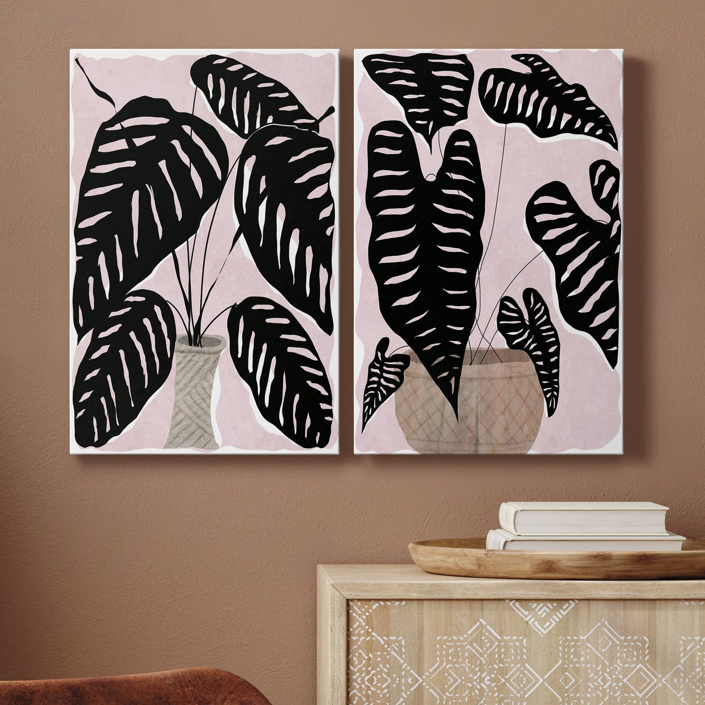 Potted Plant I Premium Gallery Wrapped Canvas - Ready to Hang - Set of 2 - 8 x 12 Each