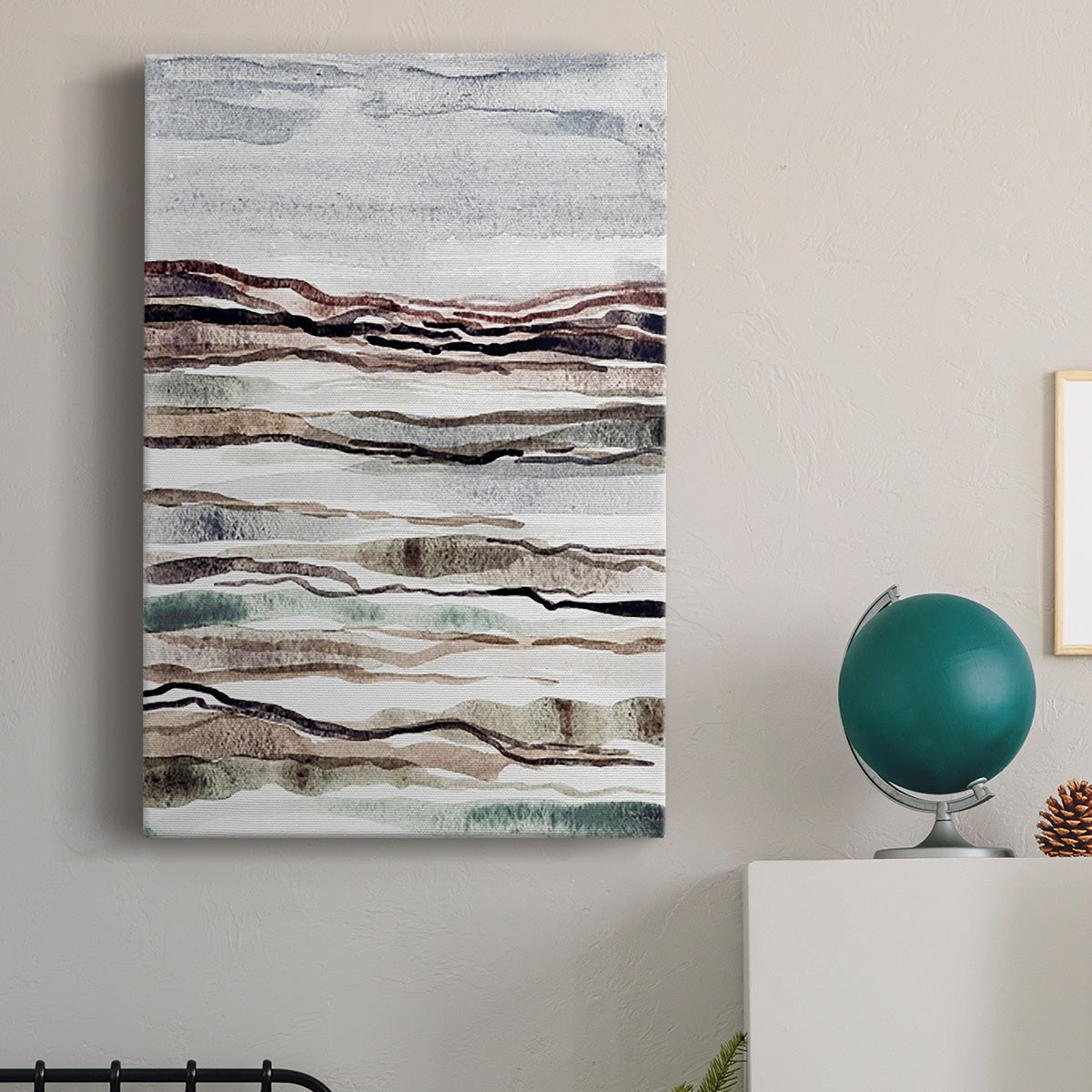 Muted Earth Layers I - Canvas Art Print