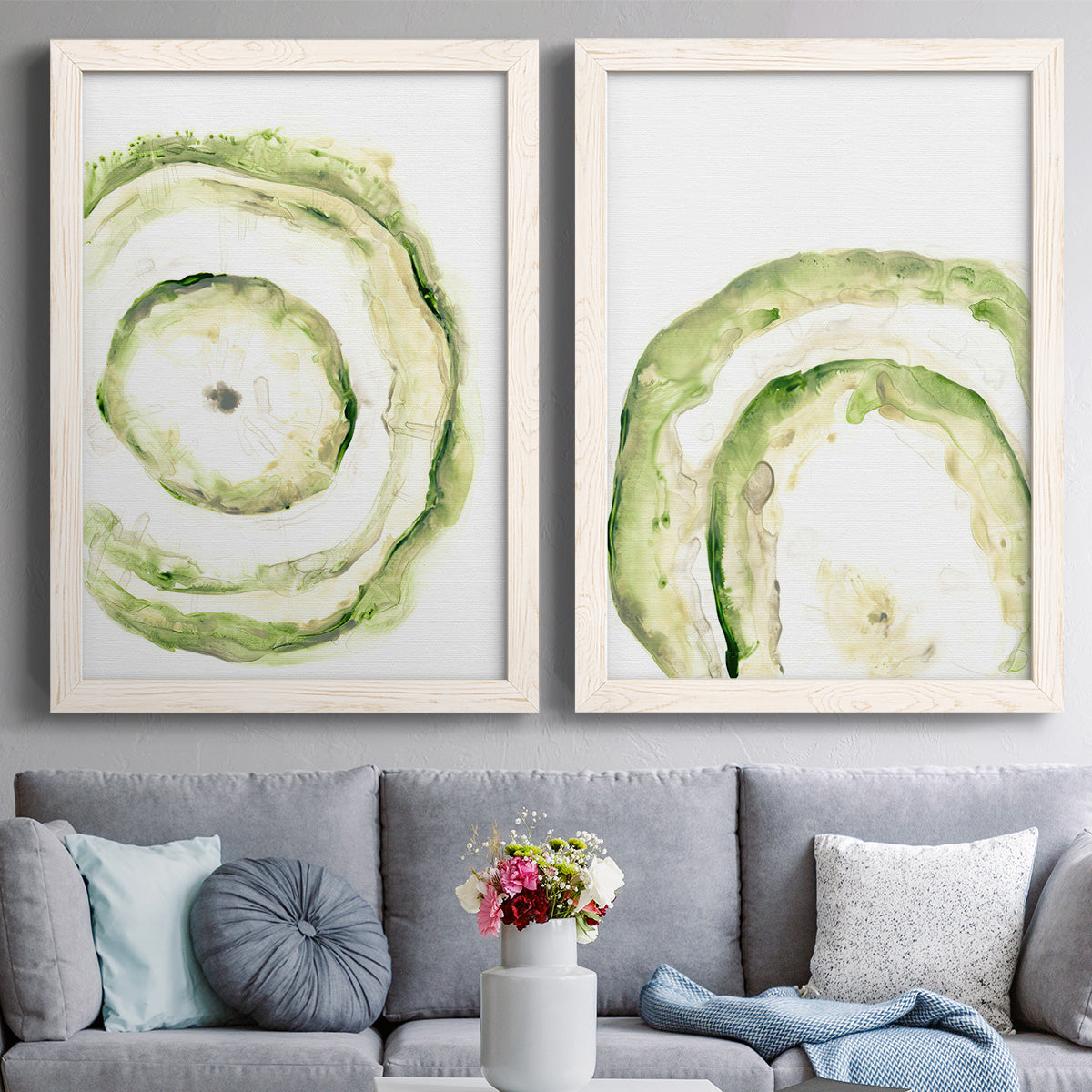 Lichen Halo III - Premium Framed Canvas 2 Piece Set - Ready to Hang