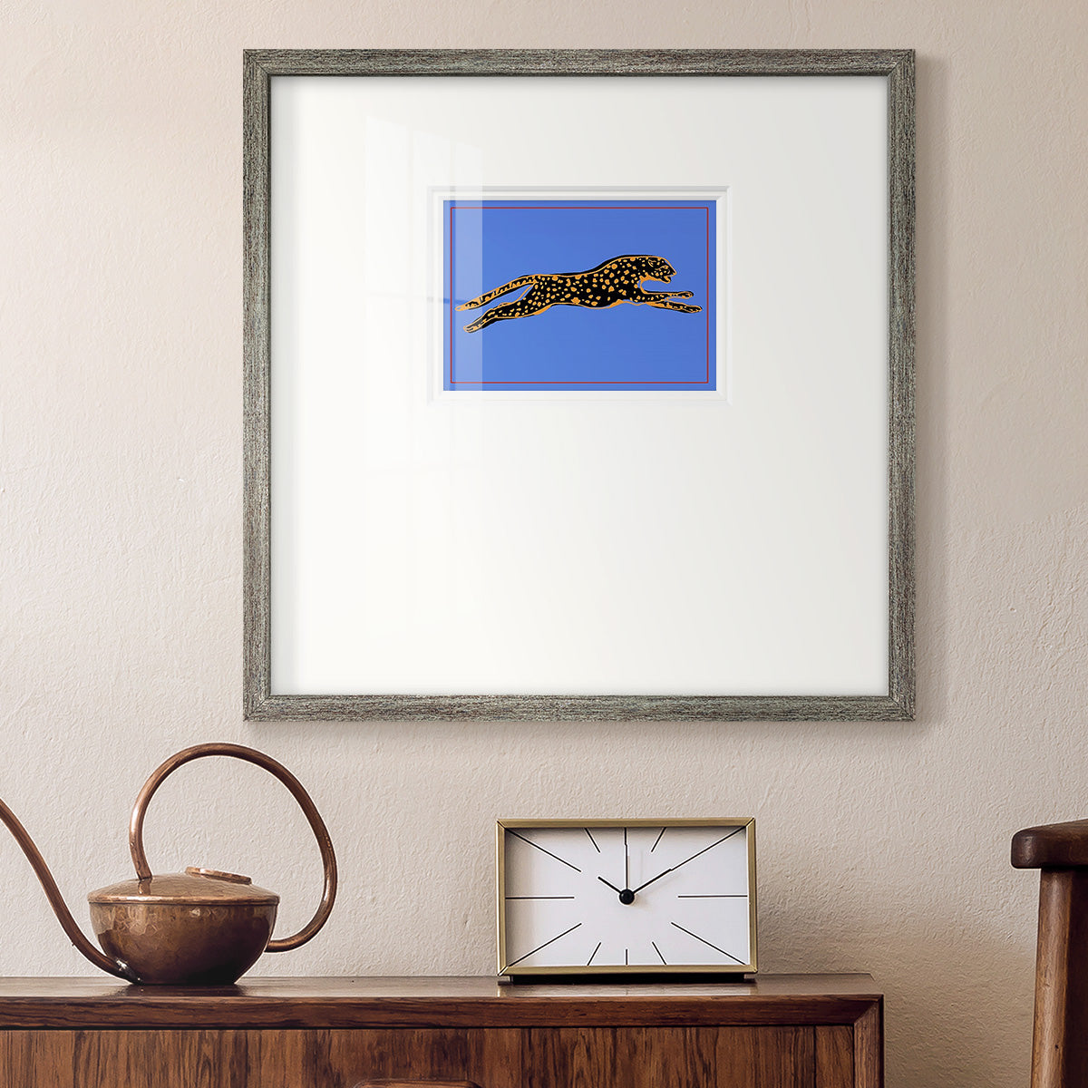 The Wild Leopard II Premium Framed Print Double Matboard