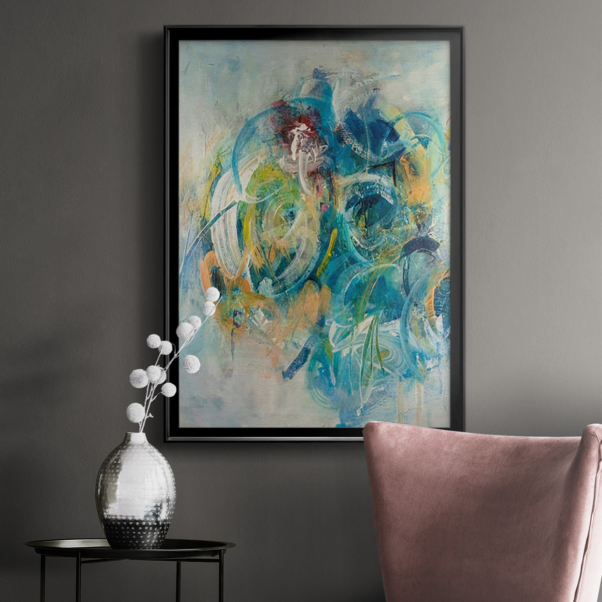 Silent Energy II - Modern Framed Canvas Print