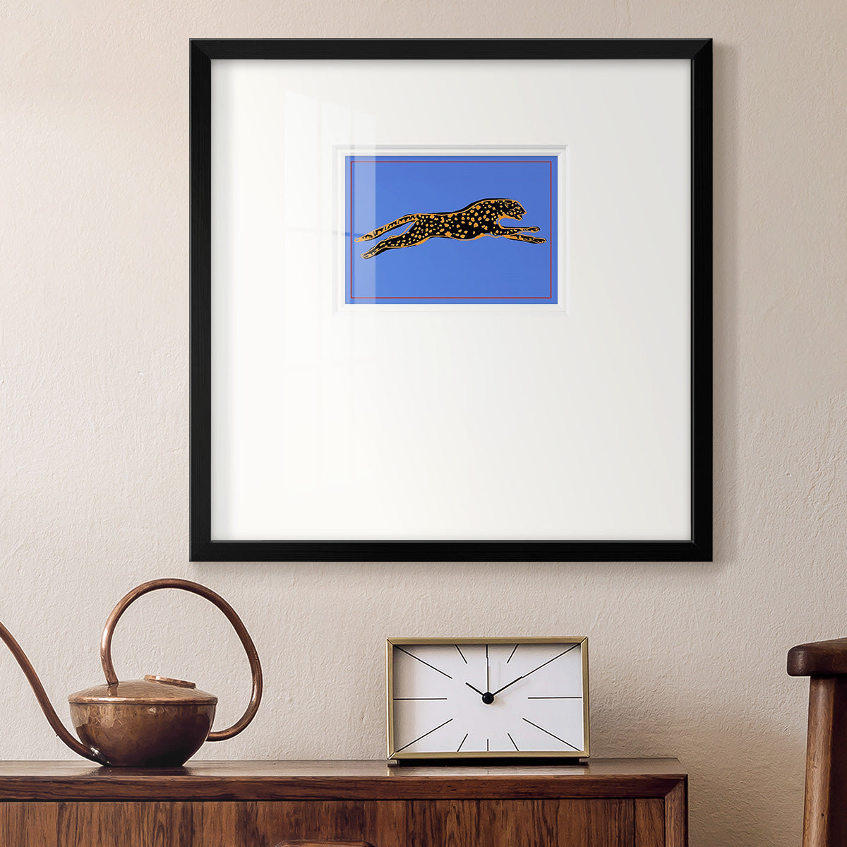 The Wild Leopard II Premium Framed Print Double Matboard