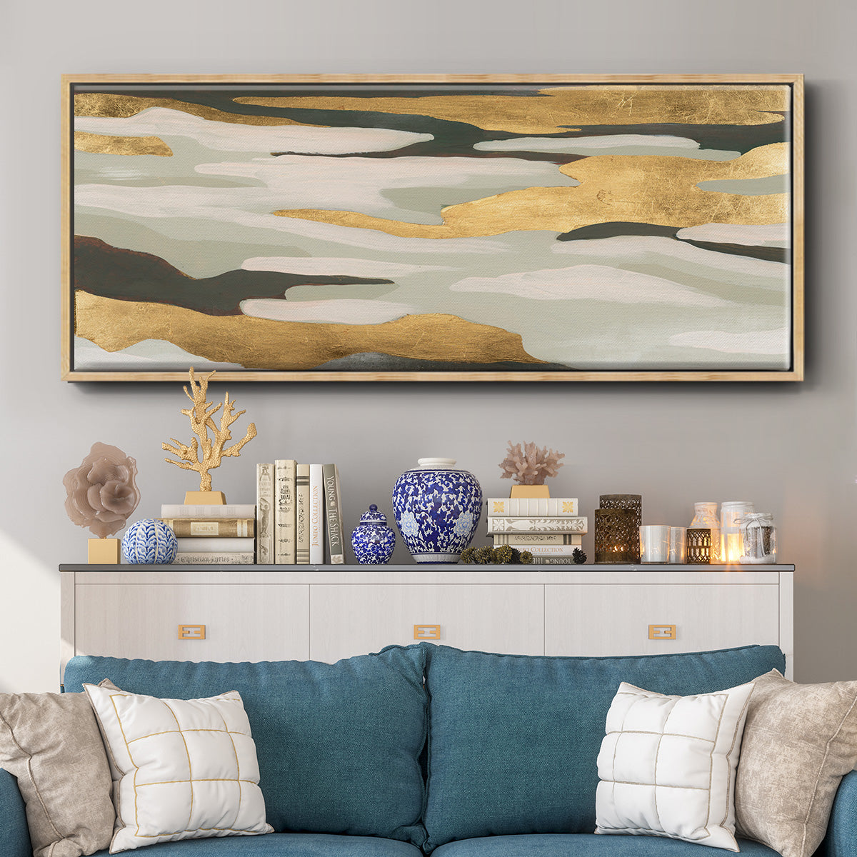 Golden Valley Sands I - Floater Framed Canvas Print