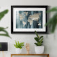 Navy World Map Premium Framed Print - Ready to Hang