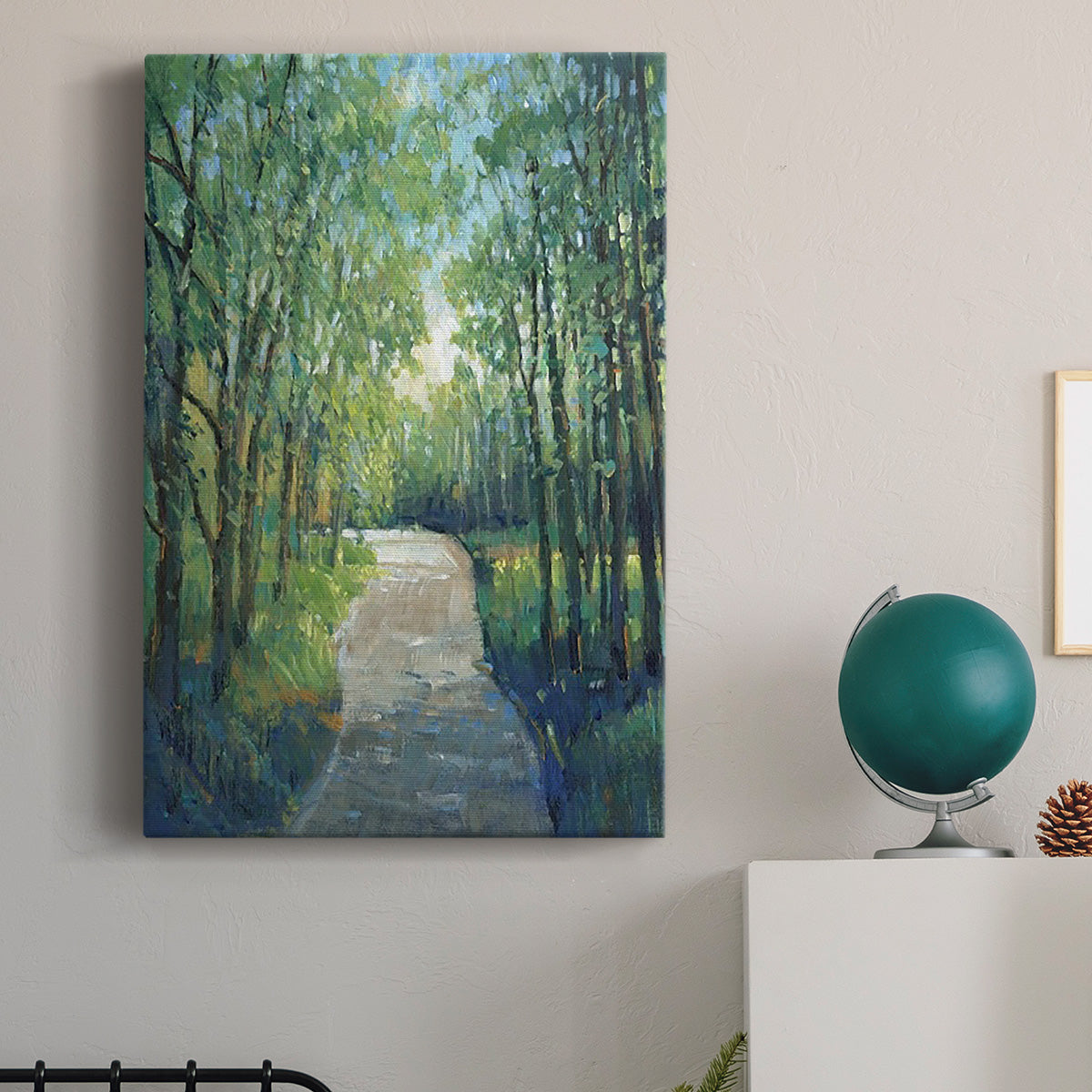 Golden Light Pathways I - Canvas Art Print