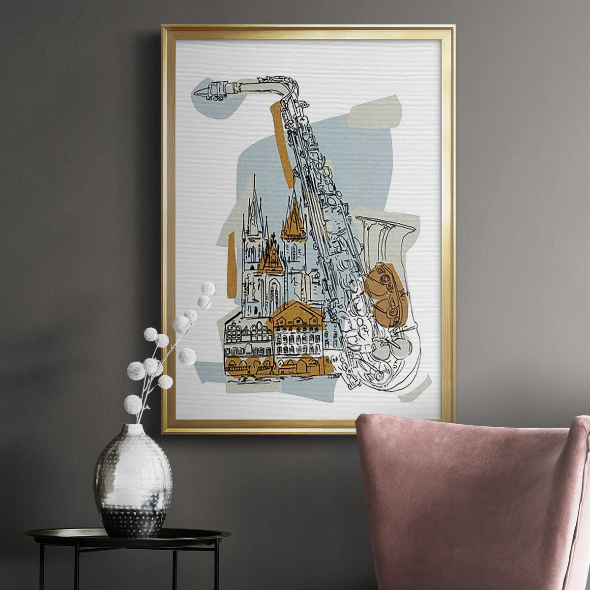 Rehearsal II - Modern Framed Canvas Print