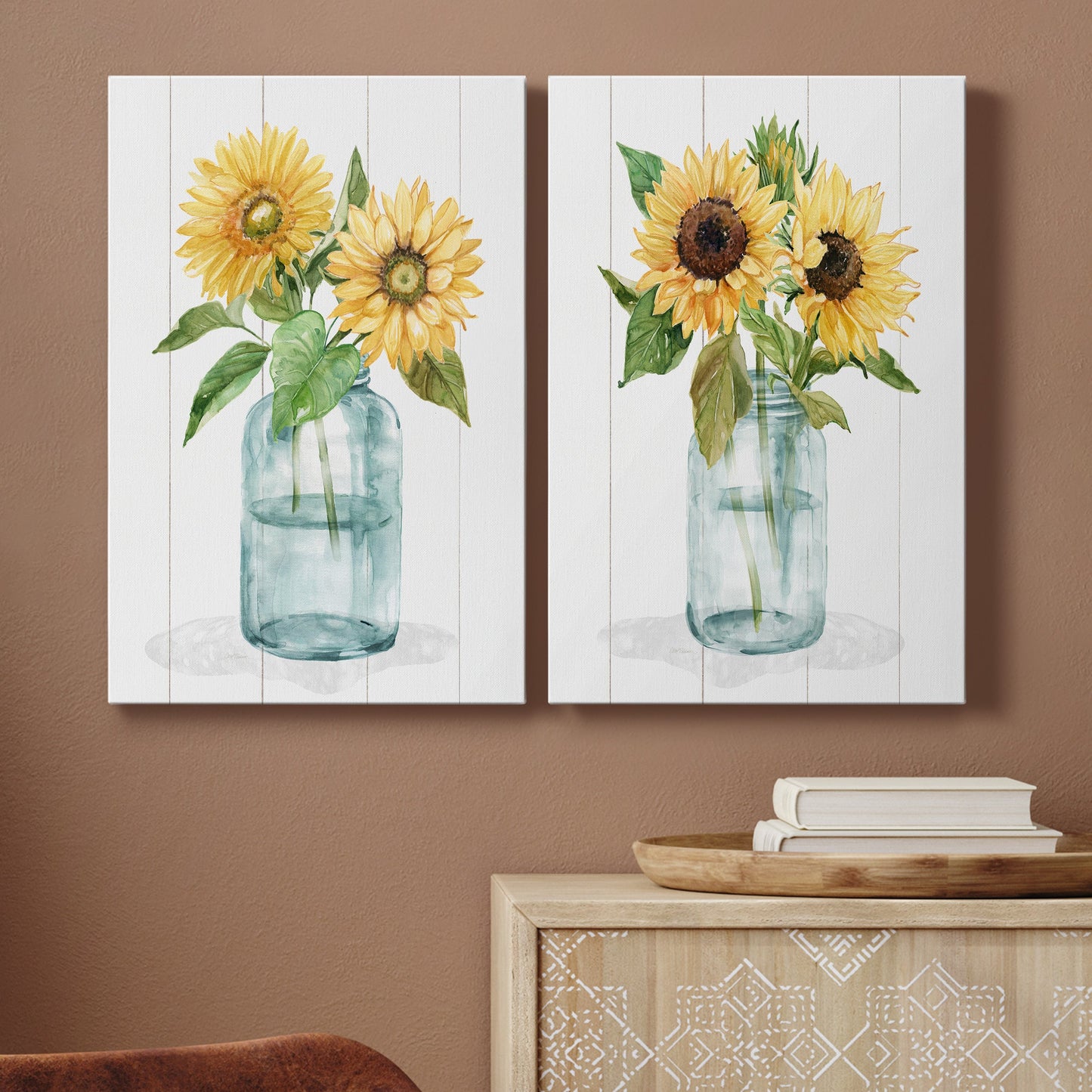 Sunny Day I Premium Gallery Wrapped Canvas - Ready to Hang - Set of 2 - 8 x 12 Each