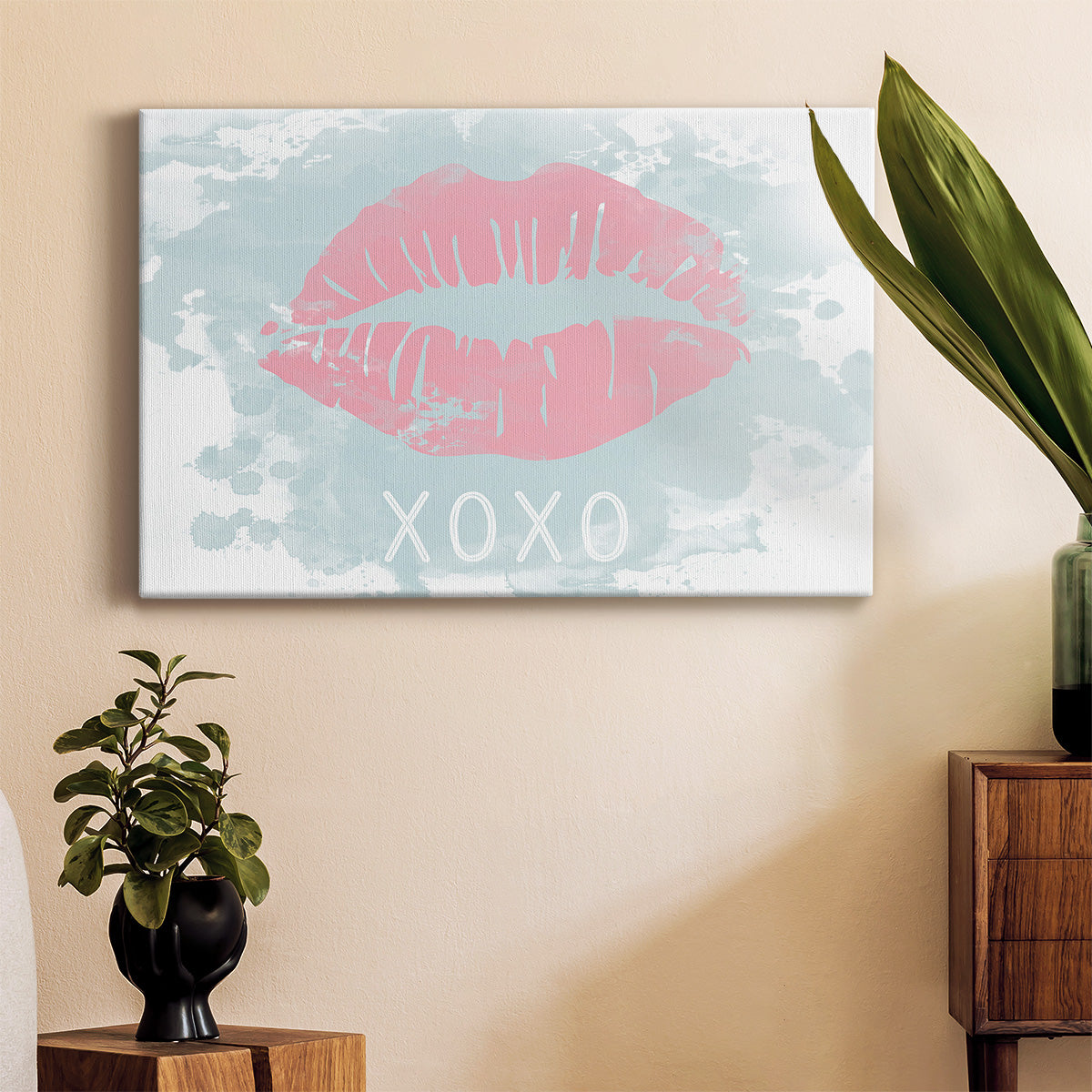 XOXO in Color Premium Gallery Wrapped Canvas - Ready to Hang