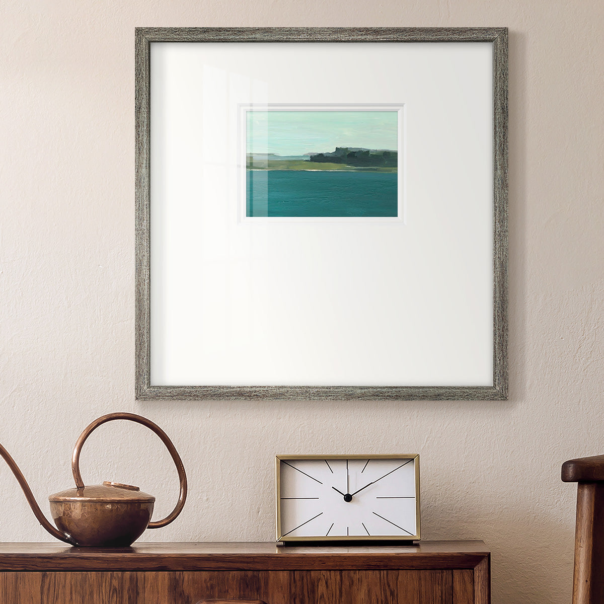 Calming Lake View II Premium Framed Print Double Matboard