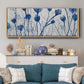 Blue Day Garden - Floater Framed Canvas Print
