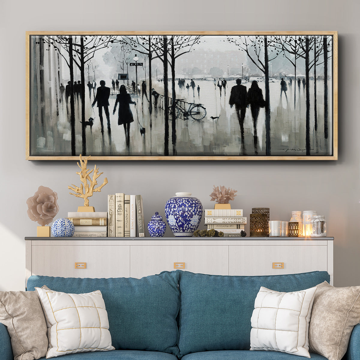 Morning Paris - Floater Framed Canvas Print