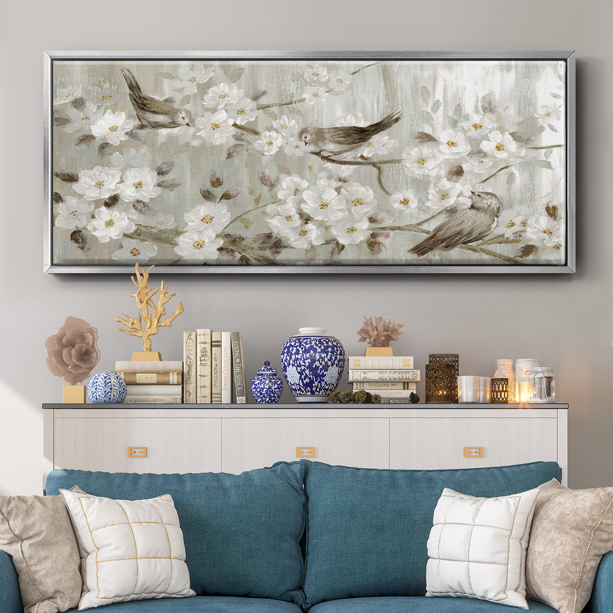 Songs of Spring - Floater Framed Canvas Print