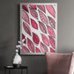 Patterned Leaf Shapes III - Modern Framed Canvas Print