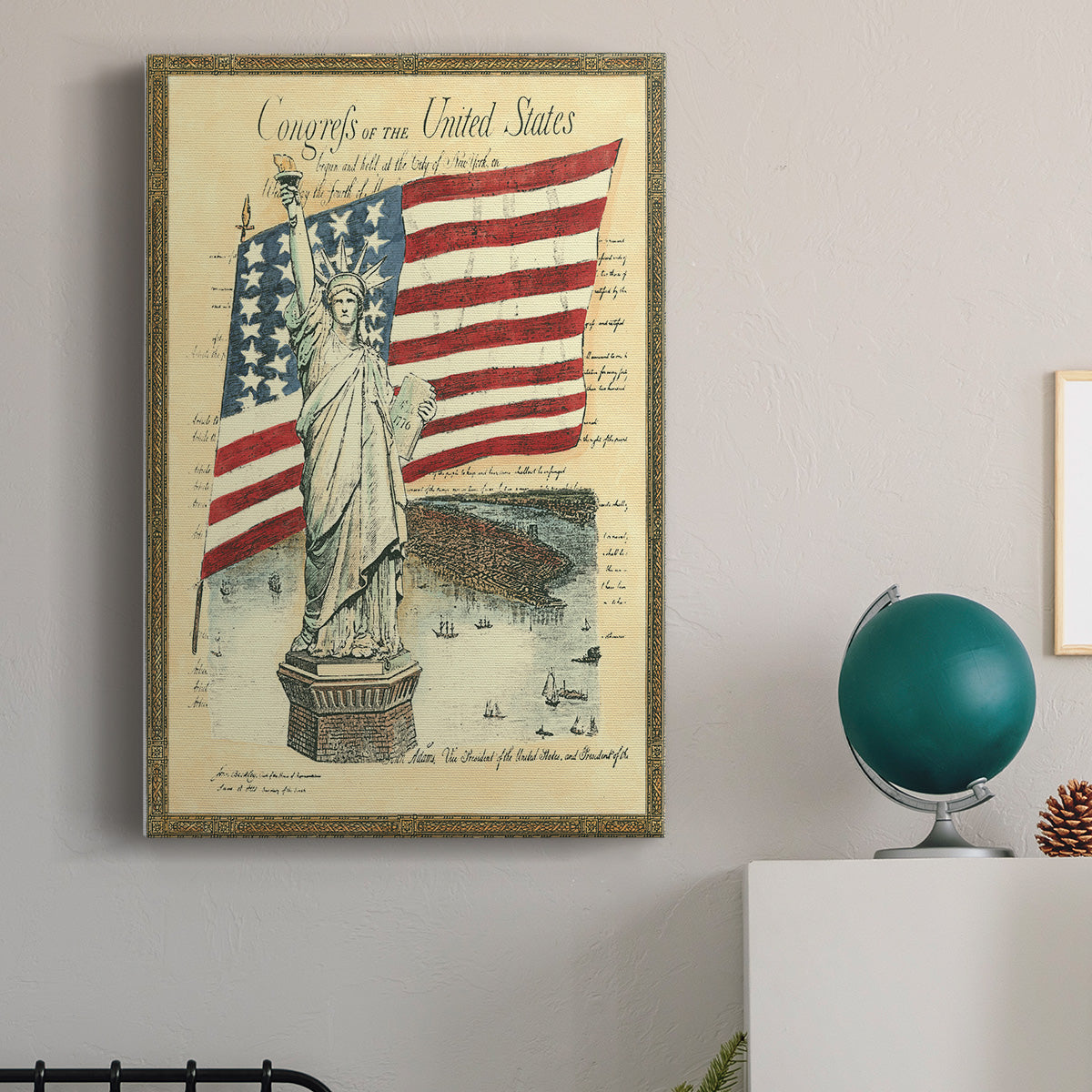 USE D # Proud To Be An American I Premium Gallery Wrapped Canvas - Ready to Hang