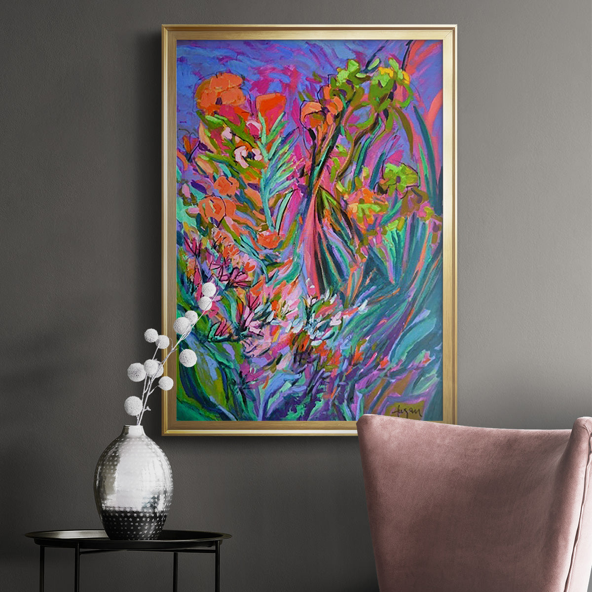 Unfettered Desires II - Modern Framed Canvas Print