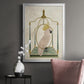 White Cockatoo on Swing - Modern Framed Canvas Print