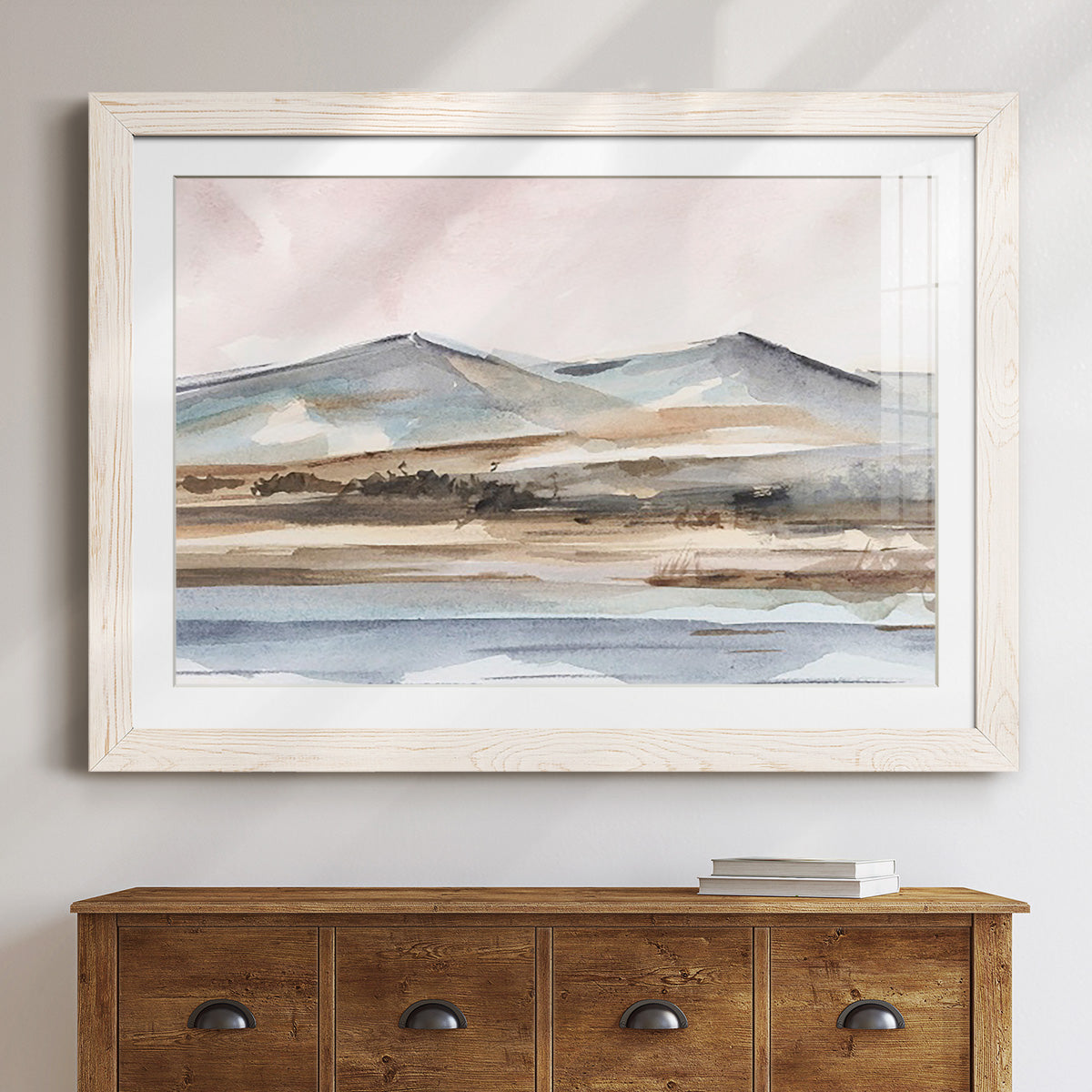 Autumn Mountain Valley II - Barnwood Framed Art Print