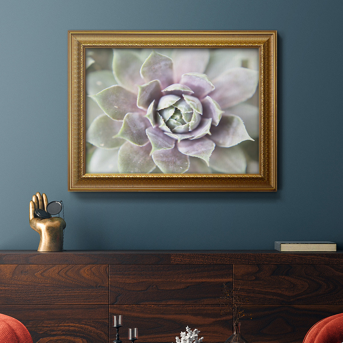 Succulent Glow II - Ornate Framed Canvas Print