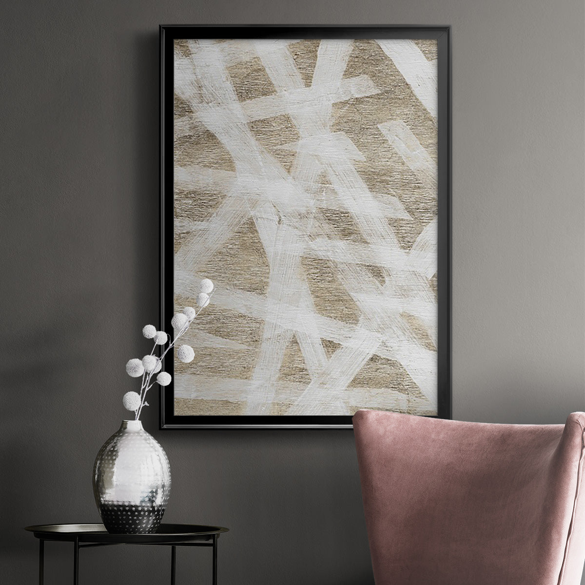 Splinters - Modern Framed Canvas Print
