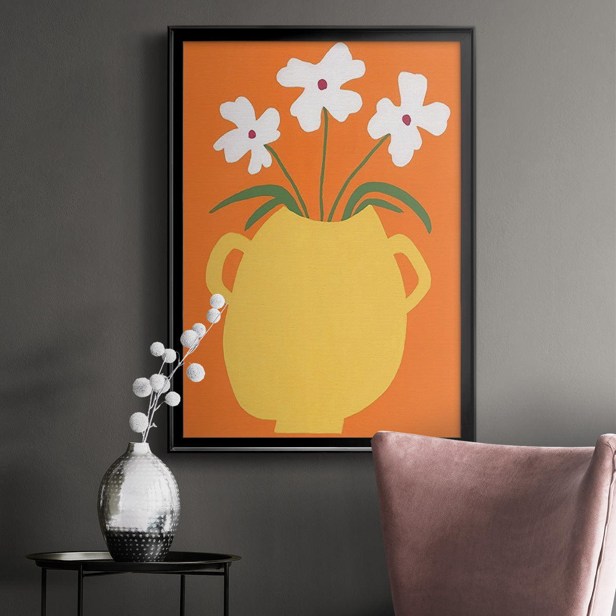 Modern Blooms II - Modern Framed Canvas Print