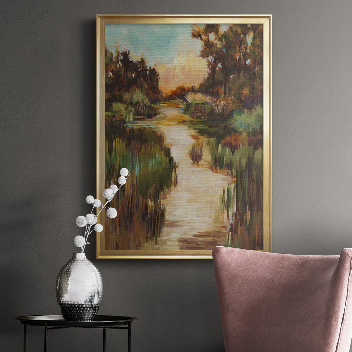 Well Worn Path - Modern Framed Canvas Print